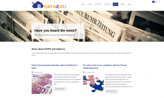 Data2.eu - GDPR Processing Index by Peter Martin & Sigrid Gramlinger