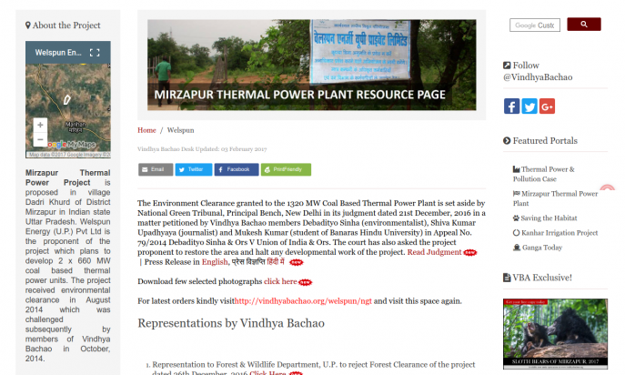 Vindhya Bachao-Vindhyan Ecology and Natural History Foundation by Debadityo Sinha