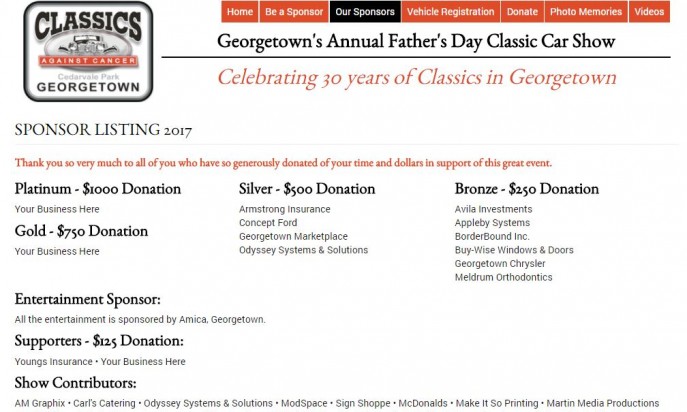 Classics Against Cancer Georgetown's Annual Father's Day Classic Car Show by AM Graphix