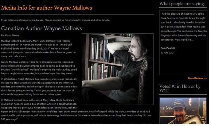 Author Wayne Mallows by AM Graphix