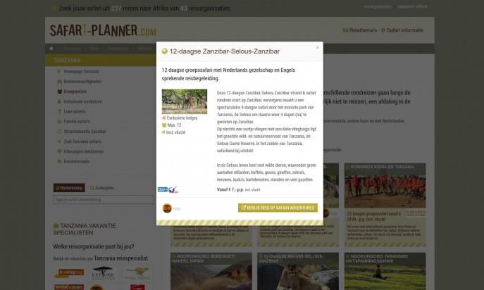 safari-planner.com by Open Source Design