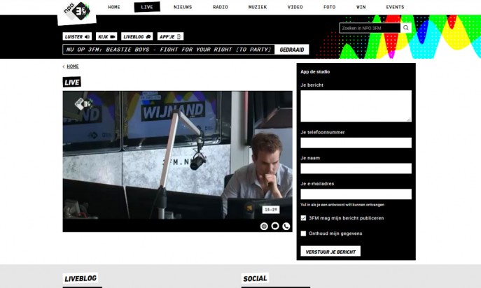 New website Radio 3FM by Perfect Web Team