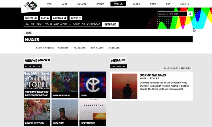 New website Radio 3FM by Perfect Web Team