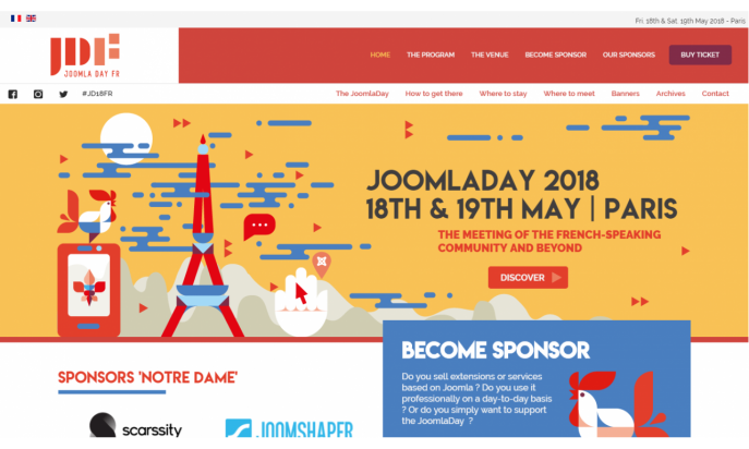 JoomlaDay FR - 18th and 19th of May 2018 - Paris by AFUJ