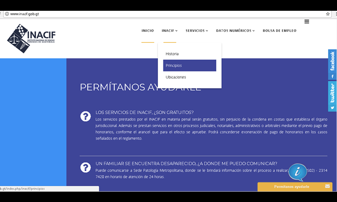 Instituto Nacional de Ciencias Forenses de Guatemala by Software Development Team -INACIF-