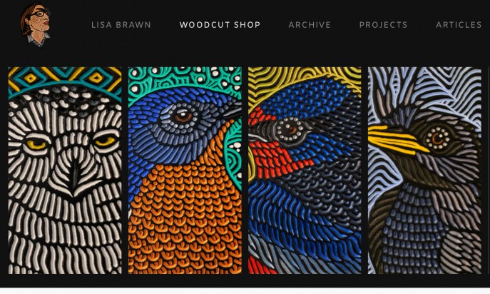 Lisa Brawn Woodcuts by MD3 Design