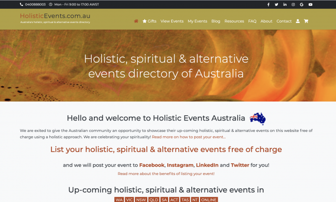 Holistic Events Australia by Petra Webstein