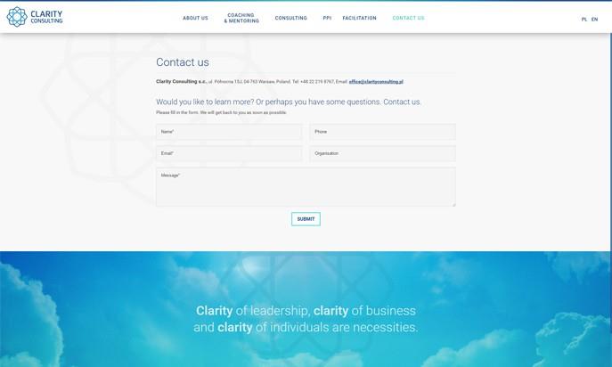 Clarity Consulting by Jacek Nadolny - StudioAlfa Joomla Webdesign